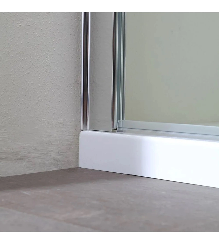 BOX DOCCIA WALK-IN CROMO 6MM, 90X190 CM